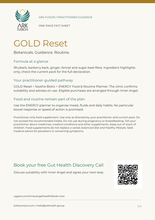 GOLD Reset free practitioner support guide and fact sheet