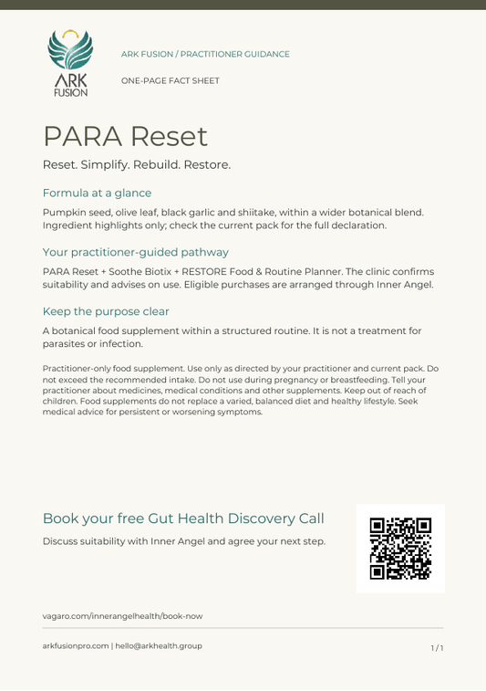 PARA Reset free practitioner support guide and fact sheet
